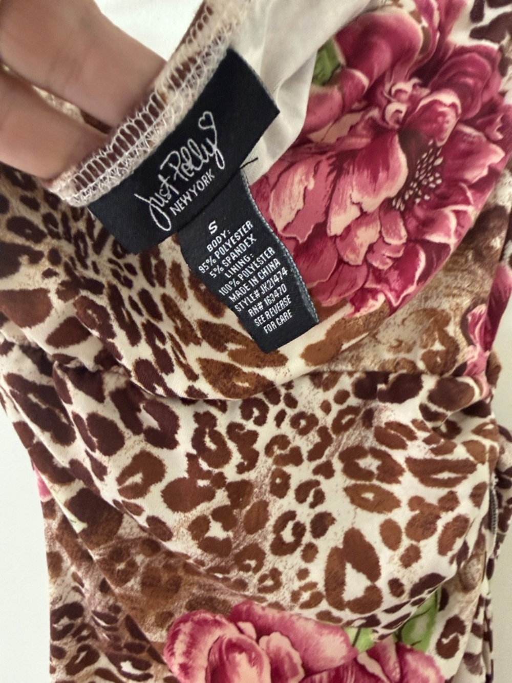 Asymmetrical Floral Leopard tube top Y2K - Picture 2 of 2